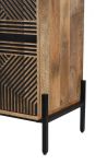 Komoda Sunset Form drewniana mango rzeźbiona - Item International 4