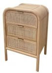 Komoda szafka nocna Boho Luxury z rattanu i drewna - Item International 1