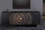 Komoda szafka wisząca RTV pod TV Golden Sunset drewniana mango 180 cm - Invicta Interior 1