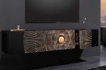 Komoda szafka wisząca RTV pod TV Golden Sunset drewniana mango - Invicta Interior 6
