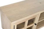 Komoda witryna drewniana Cristal z drewna mango RTV pod TV - Item International 6