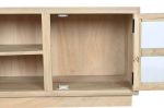 Komoda witryna drewniana Cristal z drewna mango RTV pod TV - Item International 2