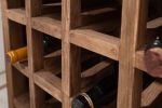 Komoda z regałem na wino Hemingway drewniana - Invicta Interior 7