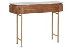 Konsola drewniana Grace z marmurowym blatem 100x38 cm - Item International 2