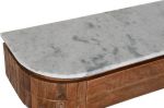 Konsola drewniana Grace z marmurowym blatem 100x38 cm - Item International 8