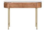 Konsola drewniana Grace z marmurowym blatem 100x38 cm - Item International 1