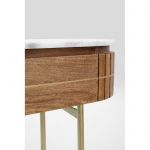 Konsola drewniana Grace z marmurowym blatem 100x76 cm - Kare Design 12