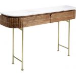 Konsola drewniana Grace z marmurowym blatem 100x76 cm - Kare Design 4