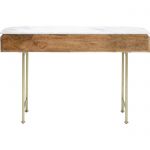 Konsola drewniana Grace z marmurowym blatem 100x76 cm - Kare Design 7