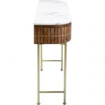 Konsola drewniana Grace z marmurowym blatem 100x76 cm - Kare Design 6