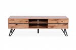 Komoda pod TV RTV Living Edge 160cm drewniana - Invicta Interior 3