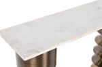 Konsola metalowa Bubble z marmurowym blatem - Item International 3