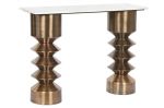 Konsola metalowa Bubble z marmurowym blatem - Item International 2
