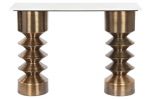Konsola metalowa Bubble z marmurowym blatem - Item International 1