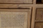 Kredens witryna komoda drewniana z plecionką wiedeńską - Item International 6