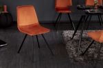 Krzesło Amsterdam orange aksamitne - Invicta Interior 5