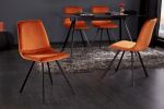 Krzesło Amsterdam orange aksamitne - Invicta Interior 4
