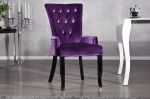 Krzesło Barocco Samt Lux fioletowe  - Invicta Interior 1