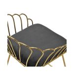 Krzesło barowe hoker Bloom Elegant złote czarne - Inart 6
