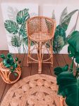 Krzesło barowe hoker Boho rattanowy - Inart 2