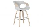Krzesło barowe hoker drewniany Mello Lounge szare  - Item International 1