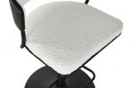 Krzesło barowe hoker Elegant boucle białe - Item International 4