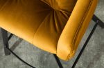 Krzesło barowe Hoker Loft aksamitny velvet musztardowy - Invicta Interior 9