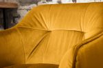 Krzesło barowe Hoker Loft aksamitny velvet musztardowy - Invicta Interior 7