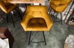 Krzesło barowe Hoker Loft aksamitny velvet musztardowy - Invicta Interior 6