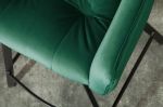 Krzesło barowe Hoker Loft aksamitny velvet zielony - Invicta Interior 9