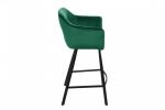 Krzesło barowe Hoker Loft aksamitny velvet zielony - Invicta Interior 4