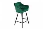 Krzesło barowe Hoker Loft aksamitny velvet zielony - Invicta Interior 3