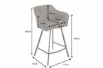 Krzesło barowe Hoker Loft antyczny szary  - Invicta Interior 10