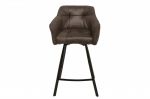 Krzesło barowe Hoker Loft taupe szary  - Invicta Interior 1