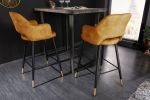 Krzesło barowe hoker Paris musztardowy - Invicta Interior 5