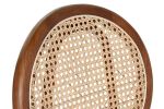 Krzesło barowe hoker rattanowy Icon retro z plecionką wiedeńską brązowy - Item International 5