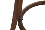 Krzesło barowe hoker rattanowy Icon retro z plecionką wiedeńską brązowy tapicerowany 7