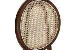 Krzesło barowe hoker rattanowy Icon retro z plecionką wiedeńską brązowy tapicerowany - Item International 6