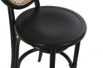 Krzesło barowe hoker rattanowy Icon retro z plecionką wiedeńską czarny - Item International 7