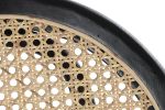 Krzesło barowe hoker rattanowy Icon retro z plecionką wiedeńską czarny - Item International 6