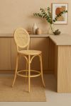 Krzesło barowe hoker rattanowy Icon retro z plecionką wiedeńską naturalny - Item International 2