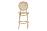 Krzesło barowe hoker rattanowy Icon retro z plecionką wiedeńską naturalny - Item International 3