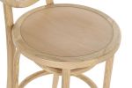 Krzesło barowe hoker rattanowy Icon retro z plecionką wiedeńską naturalny - Item International 6