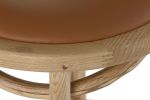 Krzesło barowe hoker rattanowy Icon retro z plecionką wiedeńską naturalny tapicerowany - Item International 8