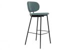 Krzesło barowe hoker retro style zielone - Item International 1