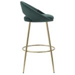 Krzesło barowe Hoker Sobre aksamitny zielony złoty 3