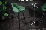 Krzesło barowe hoker Turin aksamitne zielone - Invicta Interior 10