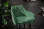 Krzesło barowe hoker Turin aksamitne zielone - Invicta Interior 5