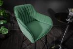 Krzesło barowe hoker Turin aksamitne zielone - Invicta Interior 4