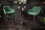 Krzesło barowe hoker Turin aksamitne zielone - Invicta Interior 3